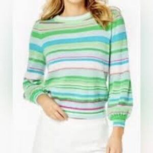Lilly Pulitzer Striped Sweater in Jet Set  - Size Medium